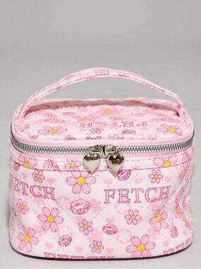 Forever 21 X Mean Girls collab Pink Quilted Cosmetic Pouch with Handle